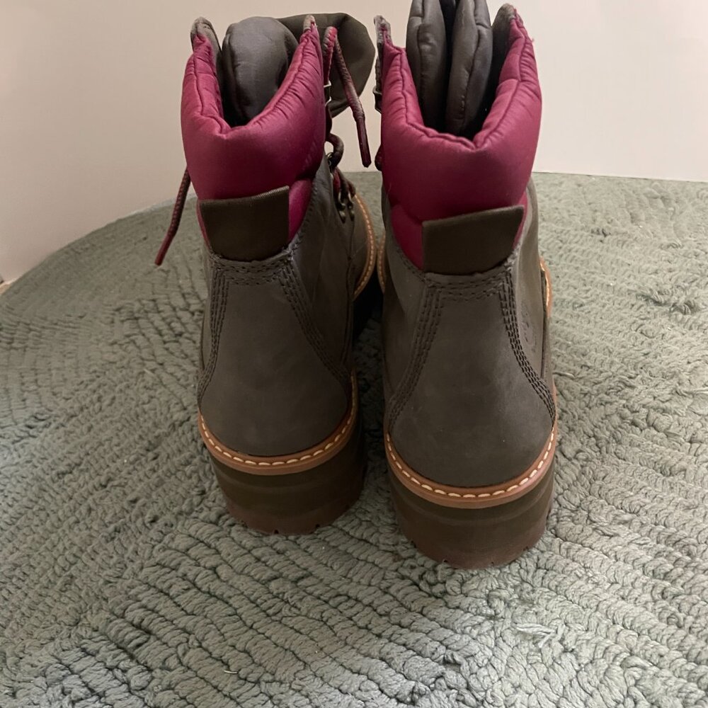 Timberland Courmayeur Valley Waterproof Leather & Fabric Hiking Boots, Size 9 - Picture 3 of 8